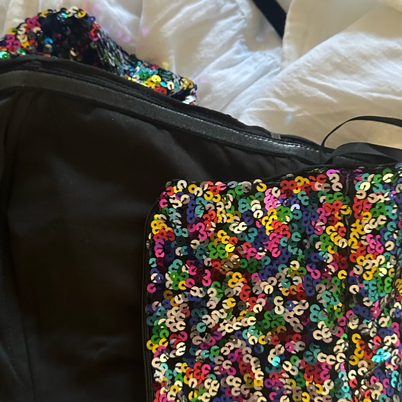 Anthropologie Multicolor Sequin Strapless Jumpsuit - Picture 6 of 8